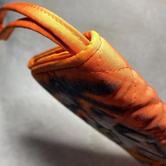 SOLD Hand-Painted Tiger’s Eye Quilted Wallet ‘Staring Contest’ - Picture 11 of 15